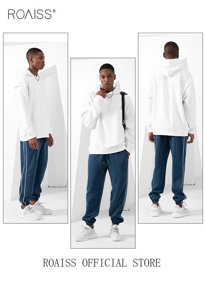 رويس بنطلون جري كلاسيكي للرجال، بنطلون رياضي برباط خصر مطاطي، بنطلون رياضي برباط عند الكاحل وجيوب متعددة، مناسب للارتداء اليومي، للأنشطة الخارجية أو أي أنشطة بدنية - Image 5